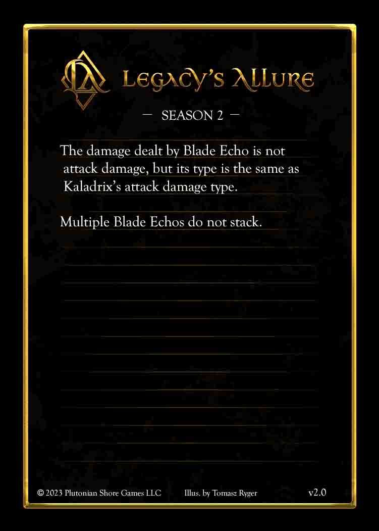 Blade Echo Back